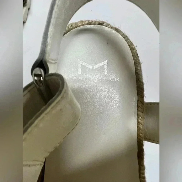 MARC FISHER Jecca White Leather Strappy Sandals Sz 6M - Picture 9 of 9